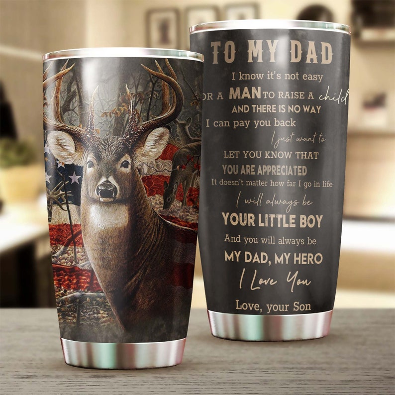 To My Dad From Son You Always Be My Hero Tumbler-Birthday Gift Christmas Gift Father’S Day Gift For Dad From Son