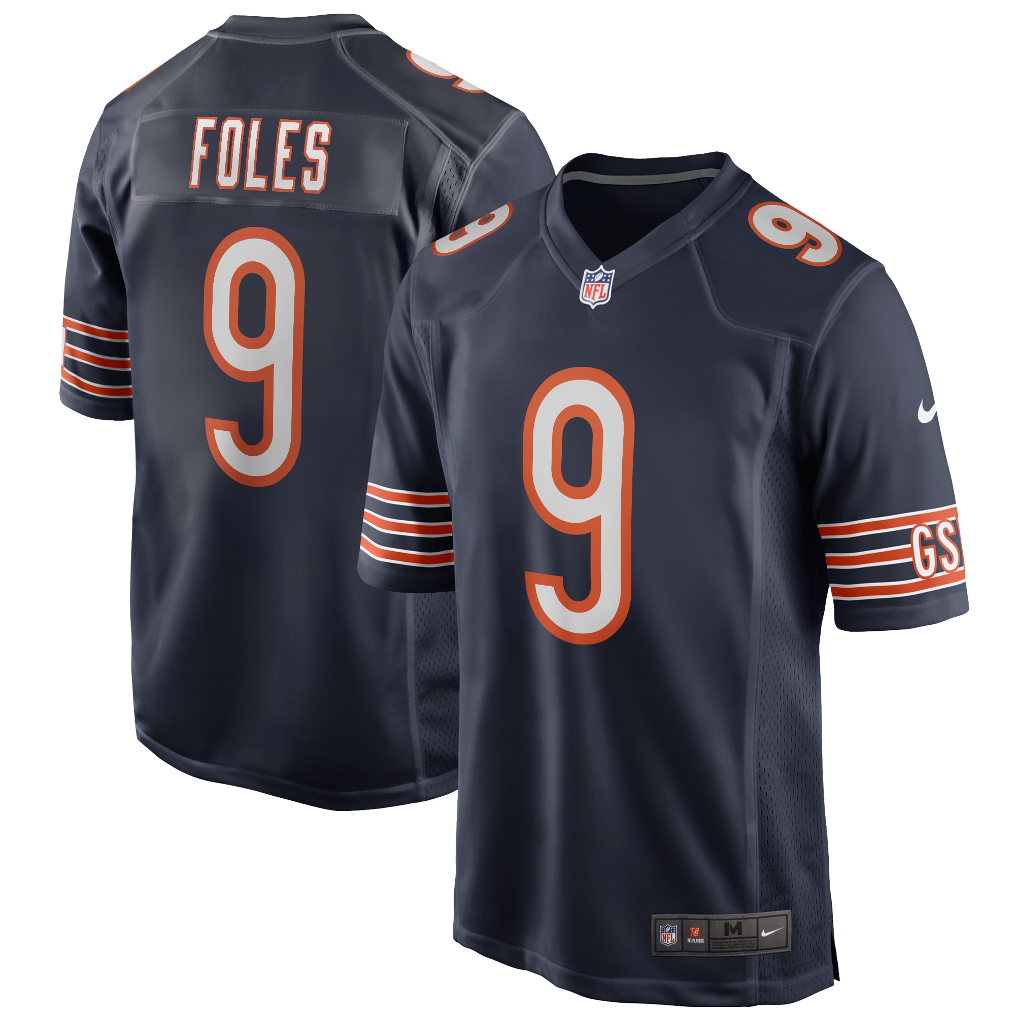 Nick Foles Chicago Bears Game Player Jersey – Navy