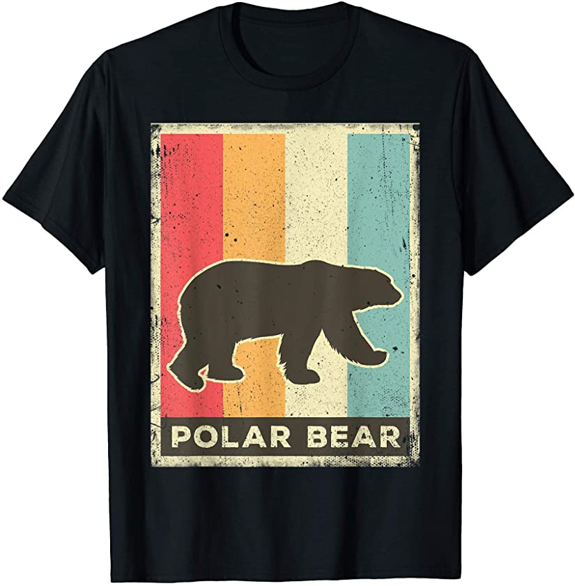 Polar Bear Lover Vintage Retro Poster Animal T-Shirt