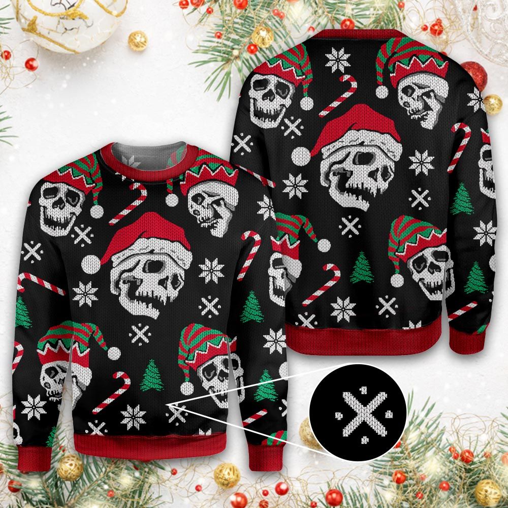 Skull Ugly Christmas Sweater Christmas Ugly Sweater