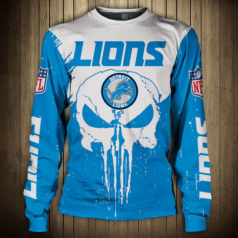 Men’S Detroit Lions Sweatshirt Punisher On Sale