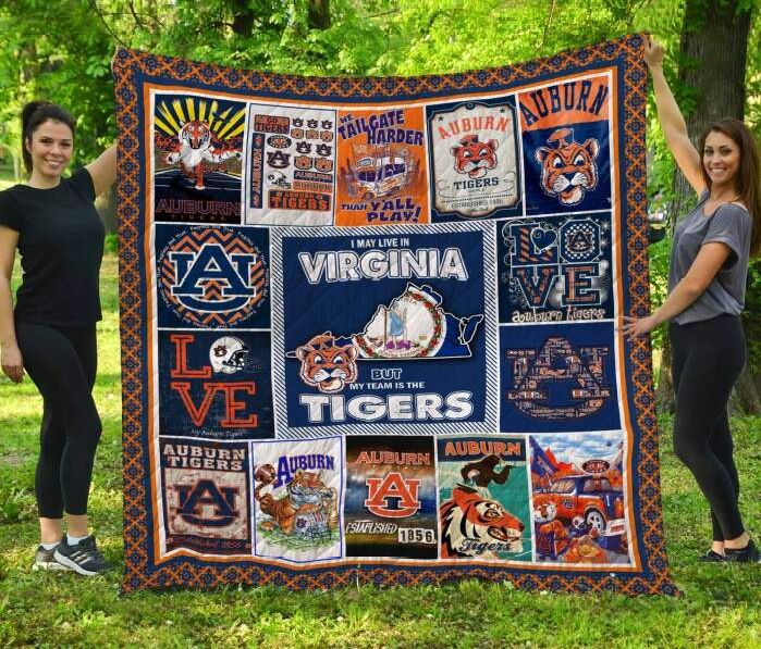 Auburn Tigers Virginia 3D Quilt Blanket, Fleece Blanket