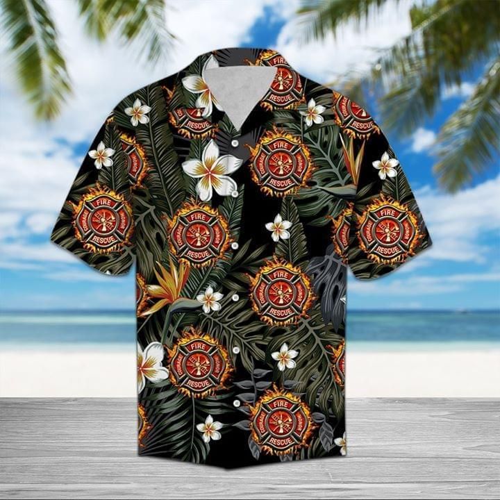 Firefighter Tropical Hawaii Shirt Unisex Full Size Adult Colorful Ha101957