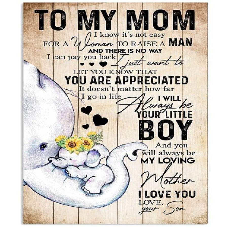 TO MY MOM, I ALWAYS LOVE YOU Vertical Poster new