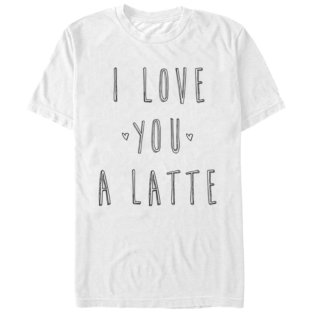 Chin Up Women’S I Love You A Latte  Boyfriend Tee