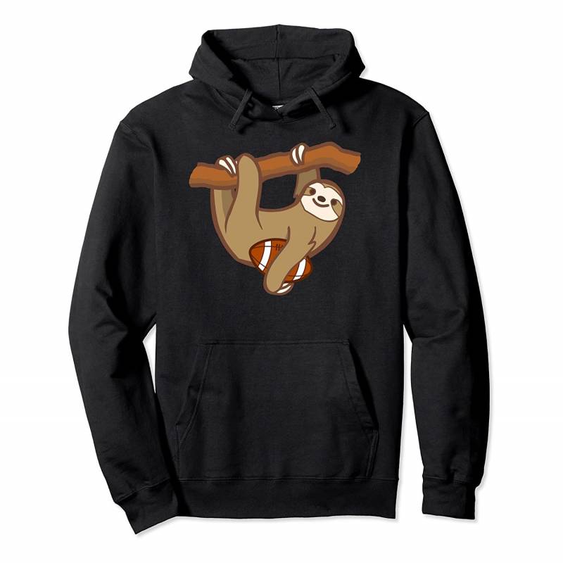 Sloth Carrying Football Cute Sporting Animal Player Pullover Hoodie, T Shirt, Sweatshirt