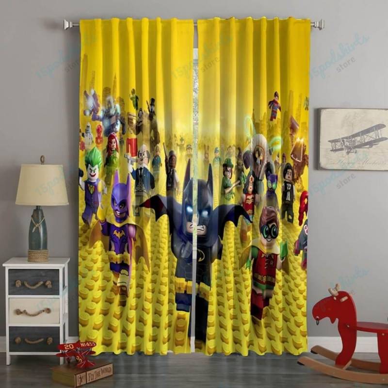 3D Printed The LEGO Batman Movie Style Custom Living Room Curtains