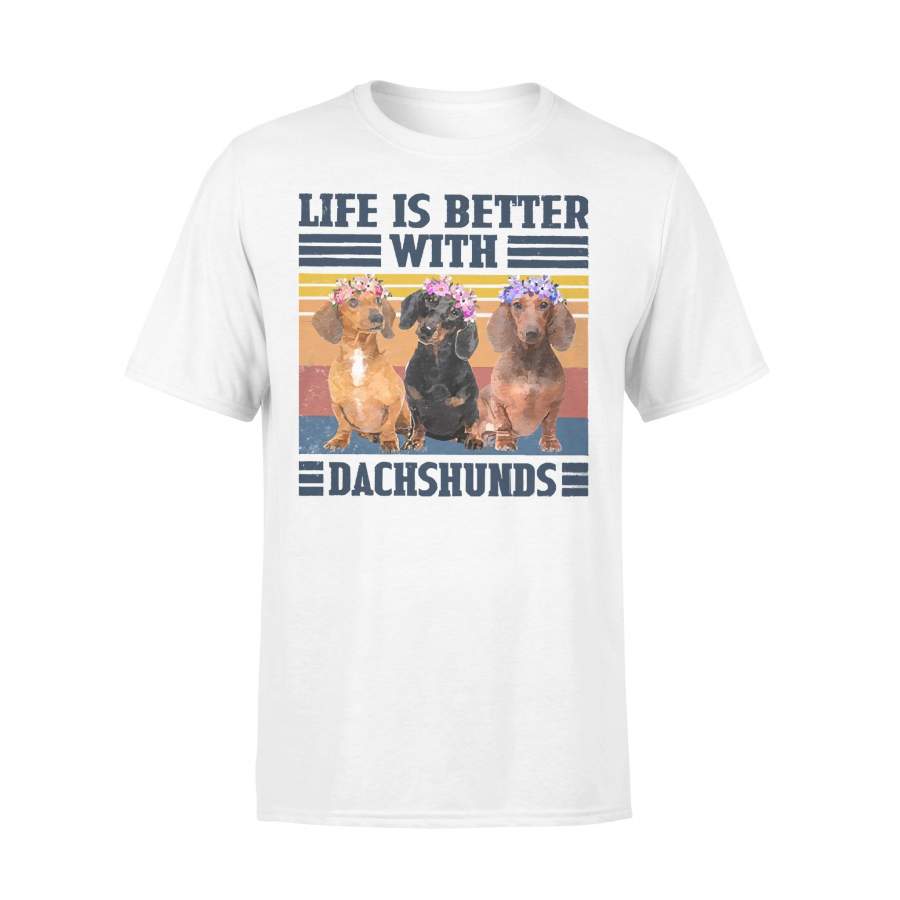 Life Is Better With Dachshunds Father’s Day T-shirt