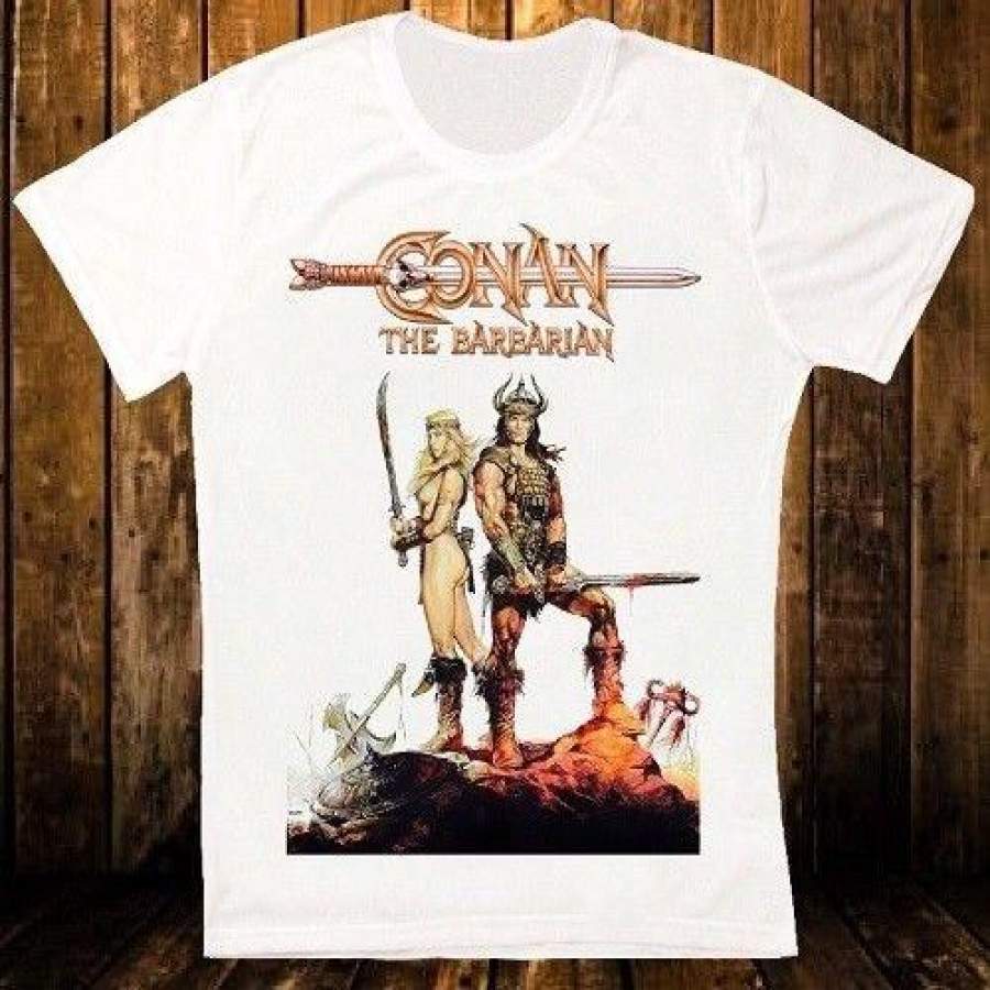 Conan The Barbarian 80S Movie Arnold Retro Vintage Fashion Print Cotton T Shirt For Men