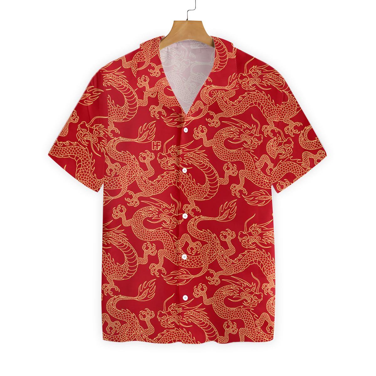 Oriental Dragon Red 1912 Hawaii Shirt Ha45634