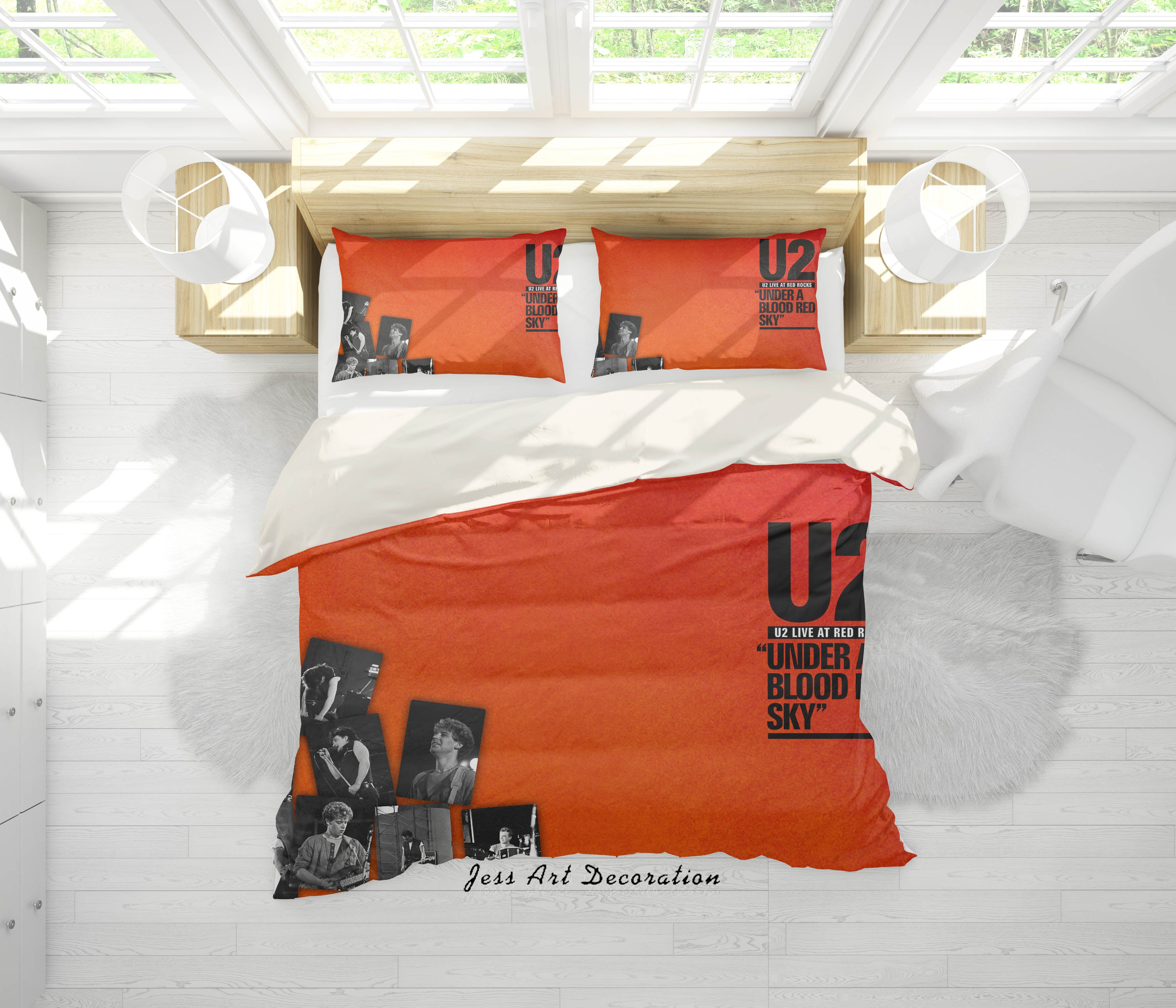 3D Music Band U2 Quilt Cover Set Bedding Set Pillowcases 07