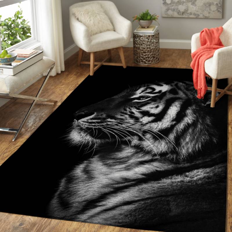 wild tiger king  – Animals Wallpapers Area Rug Carpet