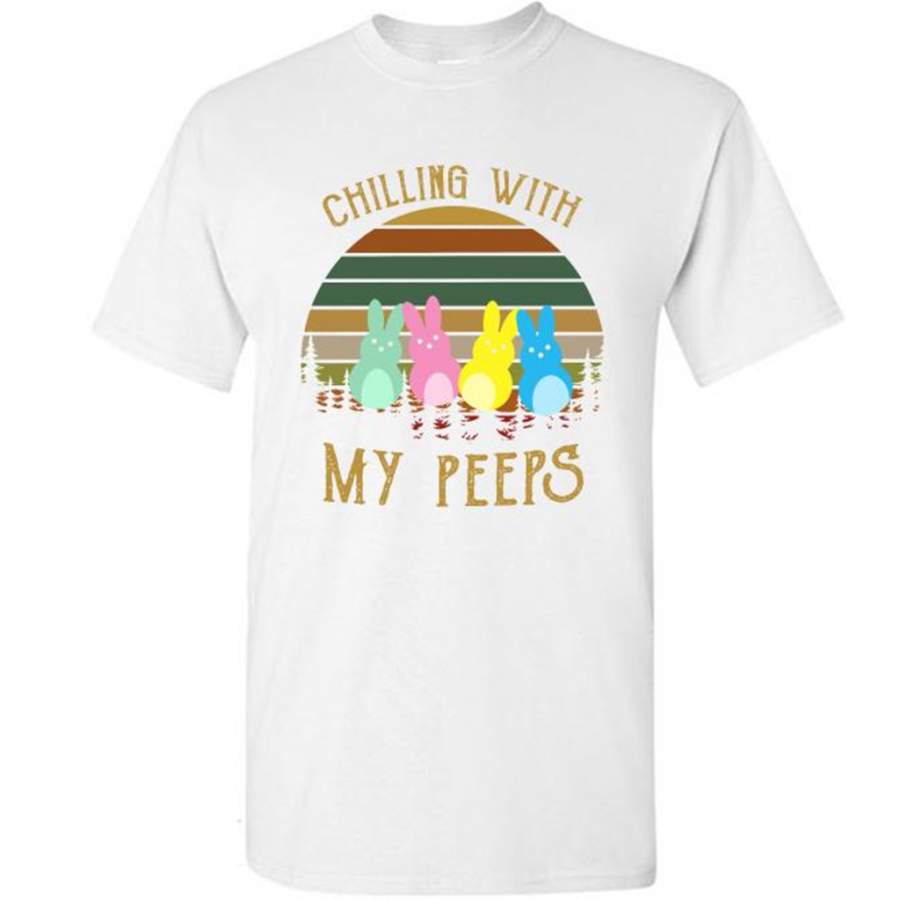 Chilling With My Peeps, Classic Vintage Retro – Gildan Short Sleeve Shirt