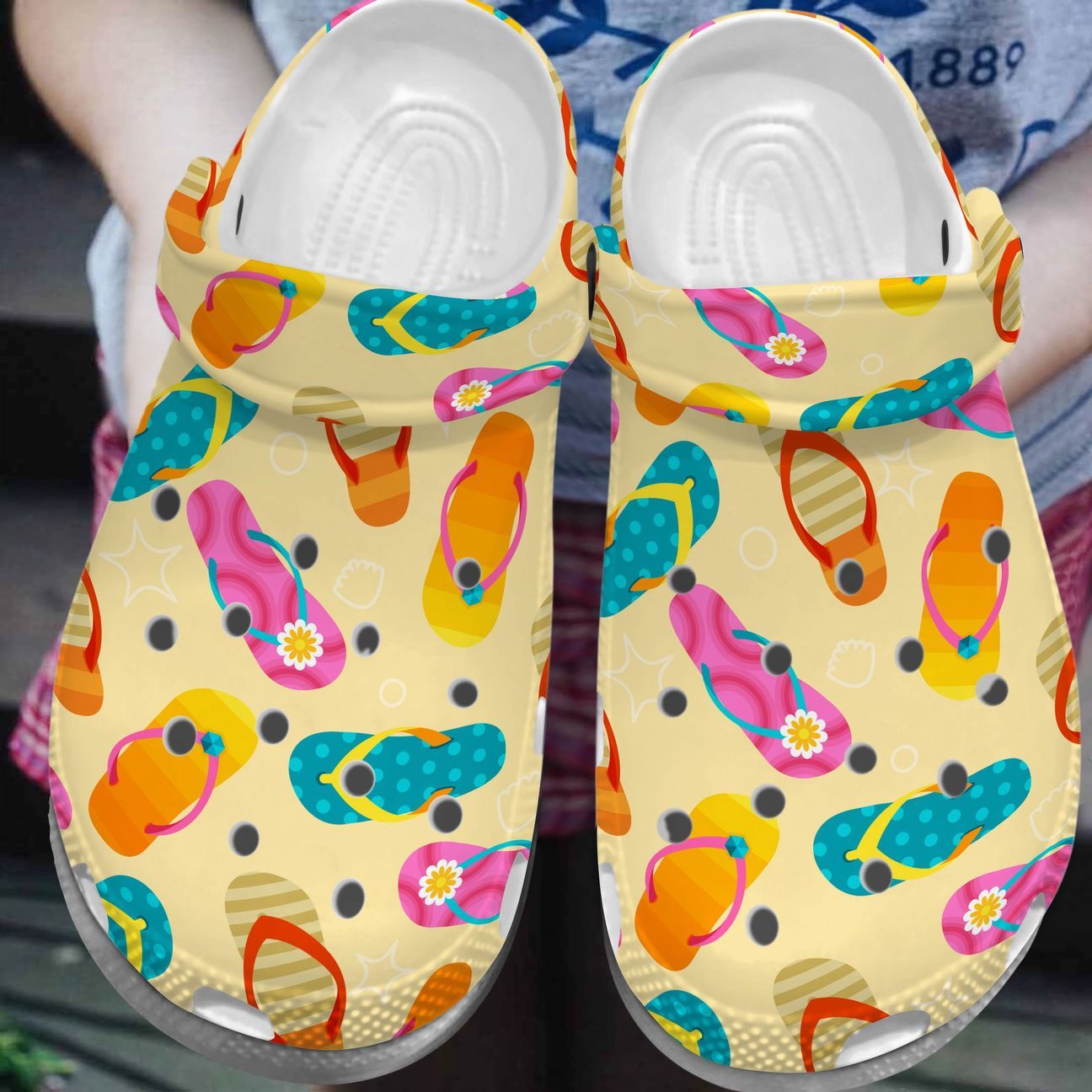 Flipflops Personalized Clog, Custom Name, Text, Color, Number Fashion Style For Women, Men, Kid, Print 3D Lovely Flipflops