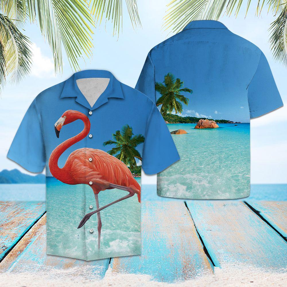 Flamingo At The Beach Hawaii Shirt For Hawaii Aloha Ha72829