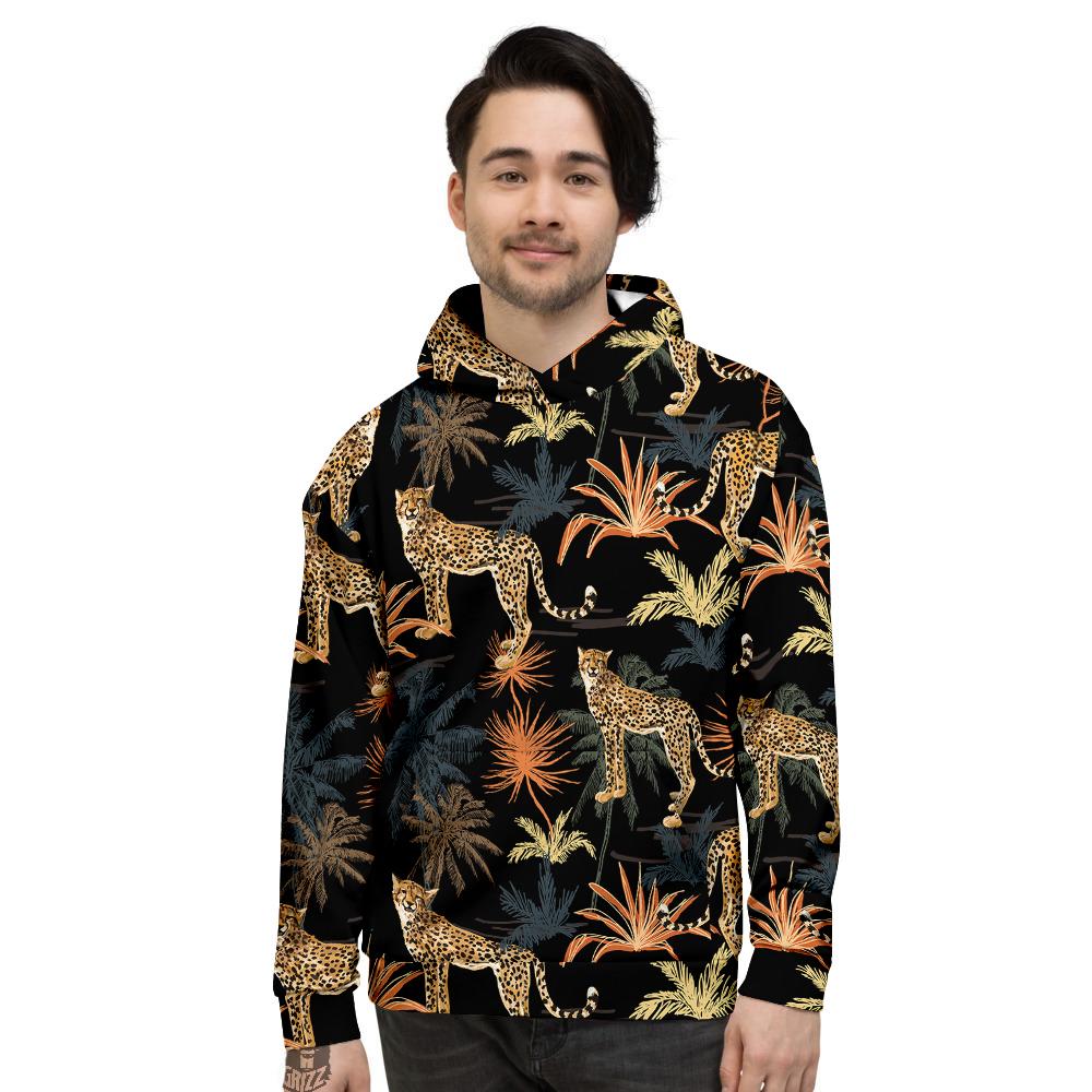 Tiger Watercolor Print Pattern Men’S Hoodie