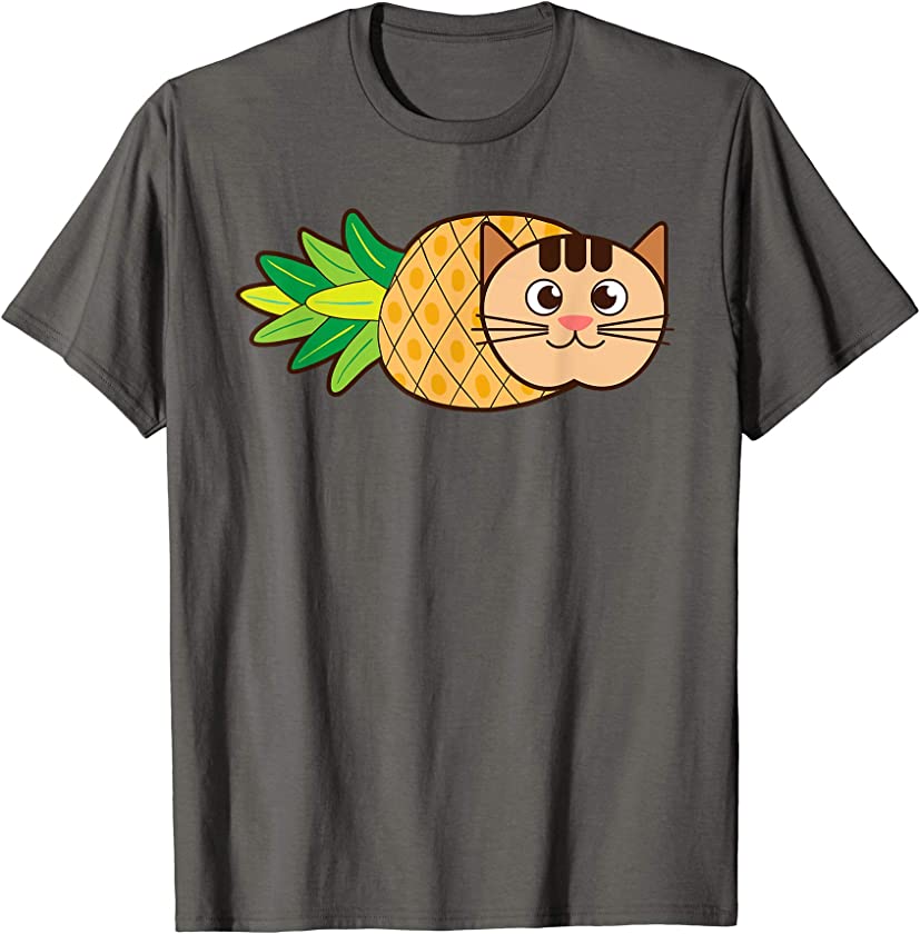 Pineapple Cat Shirt | Funny Irony Fruit-Animal T-shirt Gift