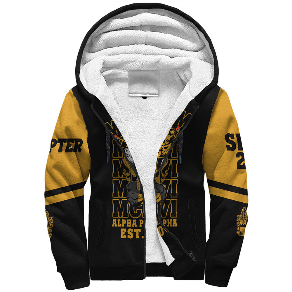 Wonder Print Shop Hoodie – Personalized Alpha Phi Alpha Mcm Style Sherpa Hoodie