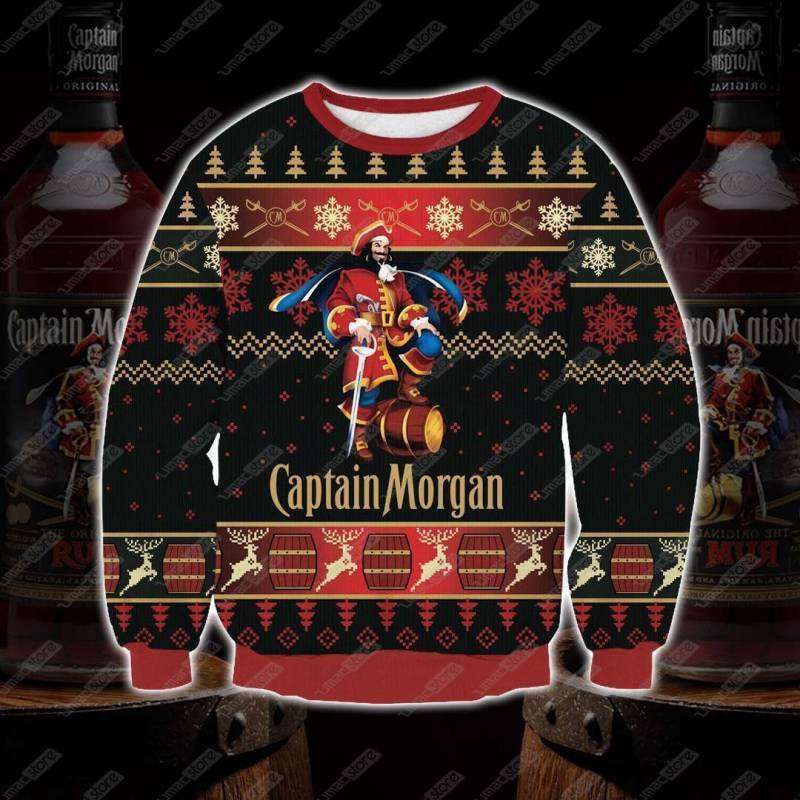 Captain Morgan 0410 3D Print Ugly Christmas Sweatshirt