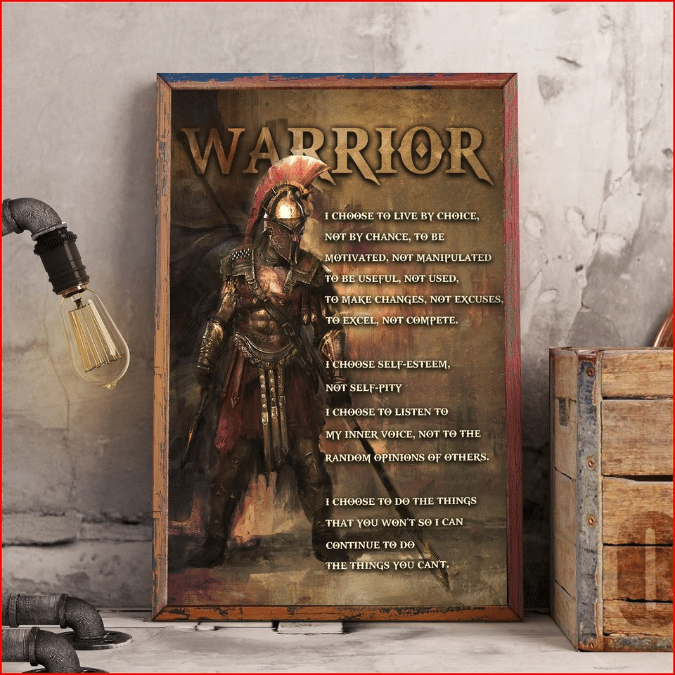 Viking Warrior I Choose To Love By Choice Not By Chance To Be Motivated Not Manipulated Home Living Room Wall Decor Vertical Poster Canvas