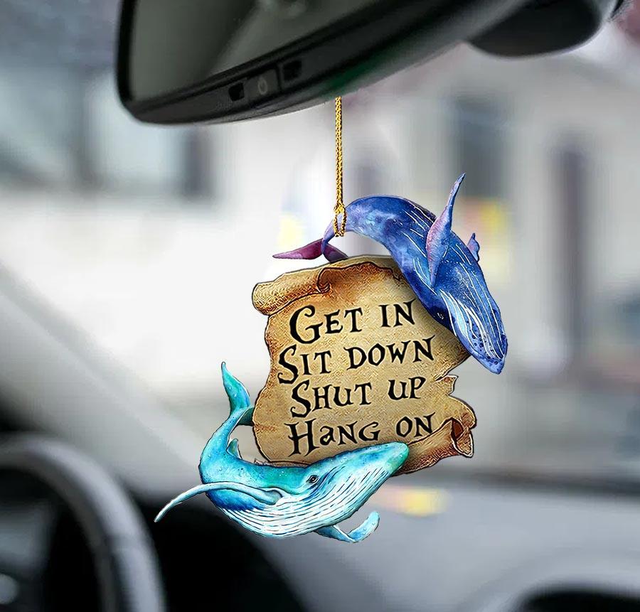 Whale Get In Two Sided Ornament