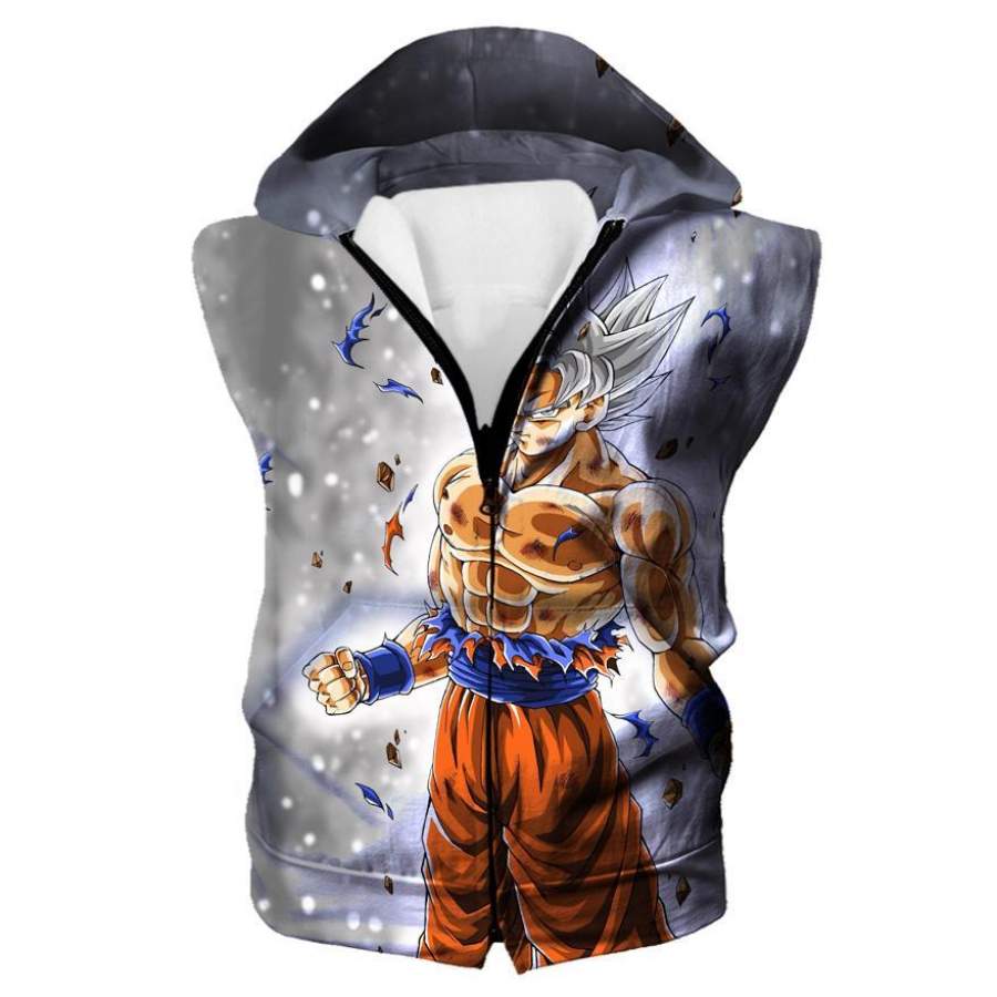 Dragon Ball Hoodie – Ultra Instinct Goku Hooded Tank Clothing