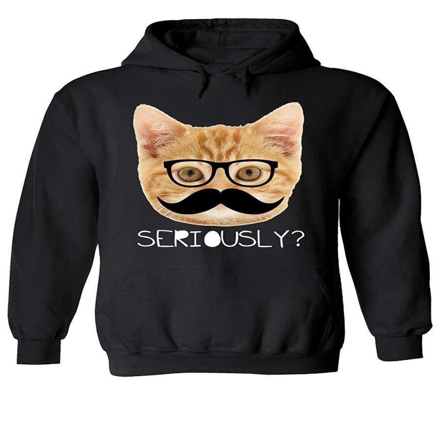 Moustache Cat Ginger Kitten Men’S Hoodie Sweatshirt