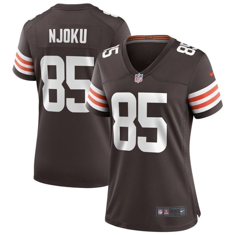 Cleveland Browns David Njoku #85 NFL 2020 Dark Browns Womens Jersey