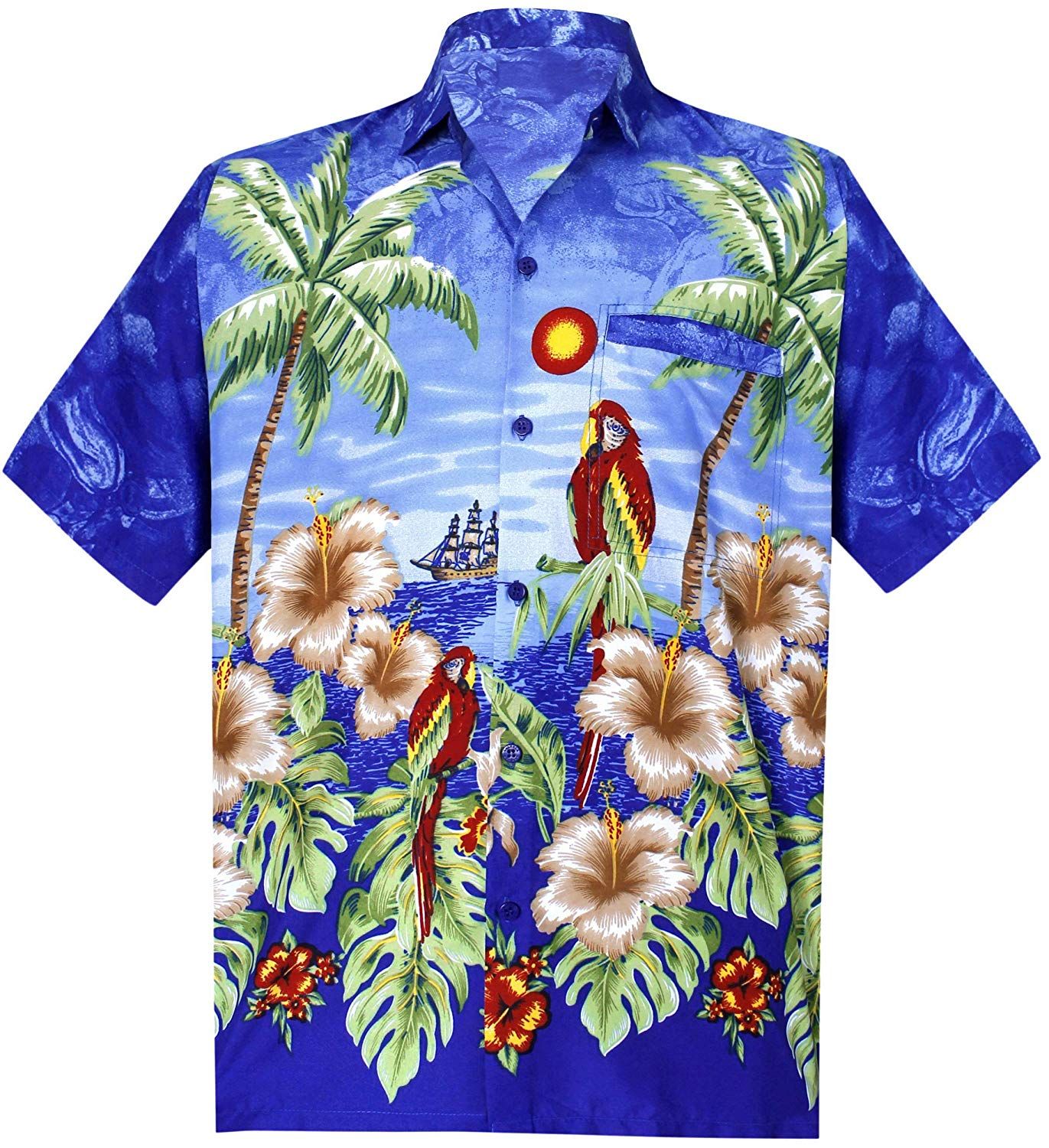 Floral Blue Unique Design Hawaii Shirt Ha96415