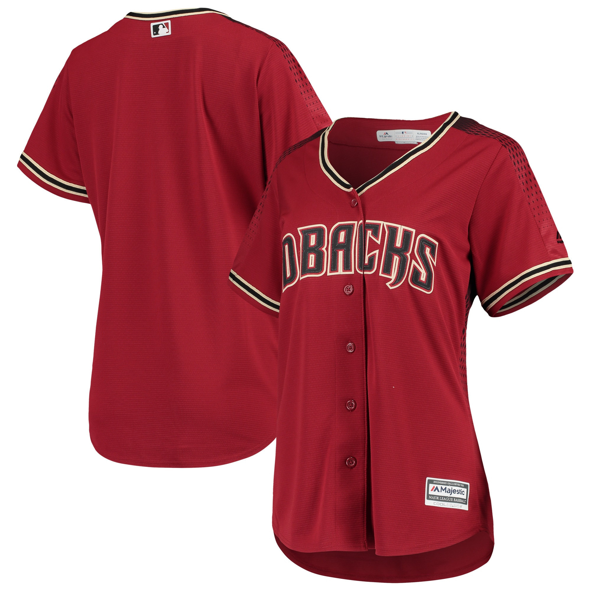 Arizona Diamondbacks Majestic Womens Alternate Official Team Jersey – Red MLB