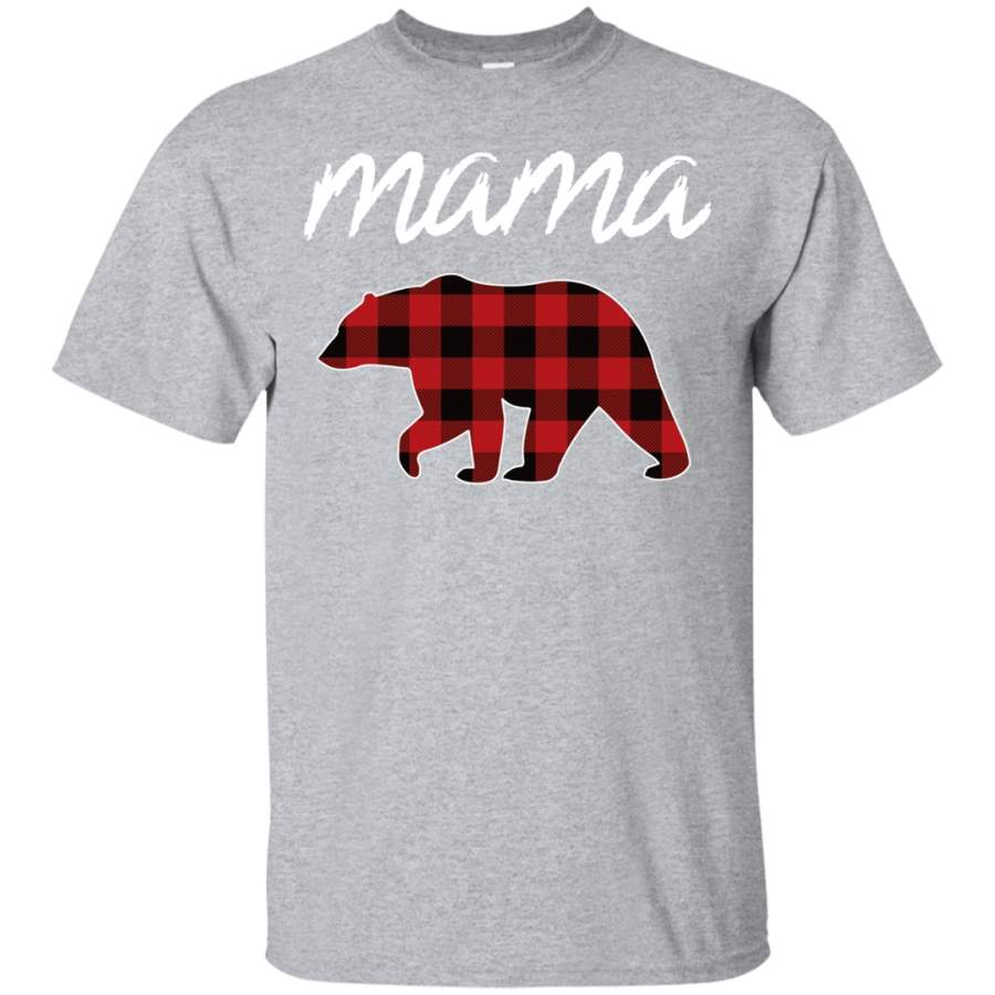 AGR Women’s Mama Bear TShirt, Mama Bear Plaid Shirt, Matching Family