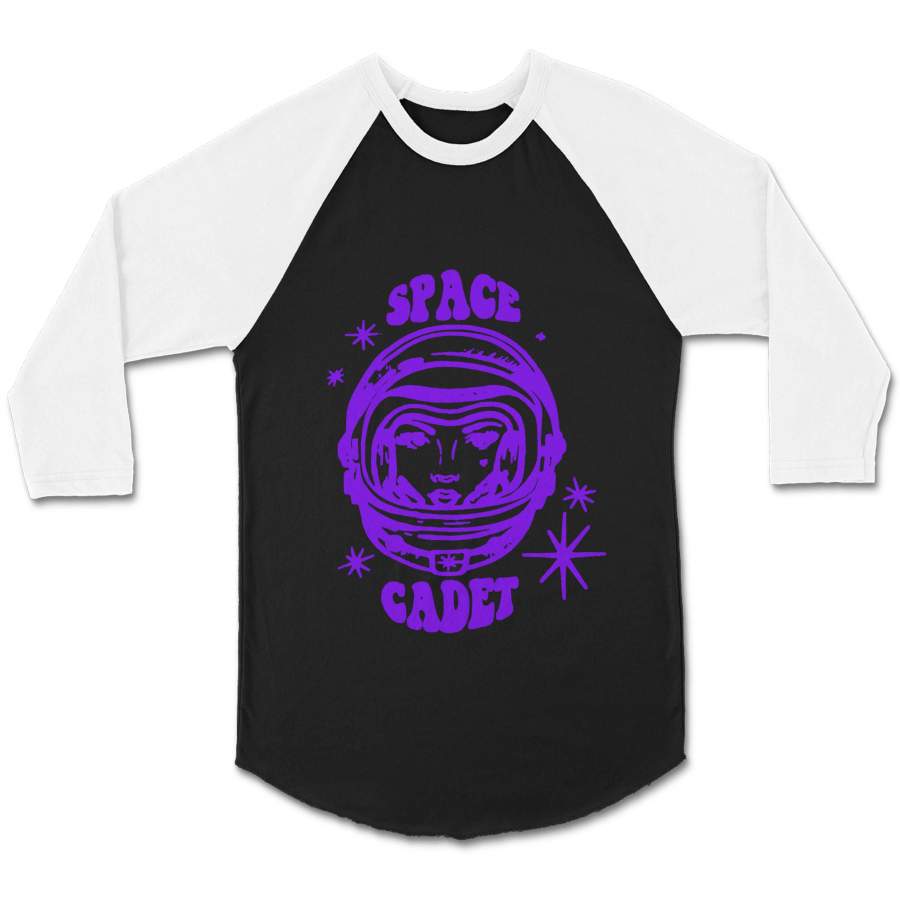 Space Cadet In Cream Vintage Galaxy Retro CPY Unisex 3/4 Sleeve Baseball Tee T-Shirt