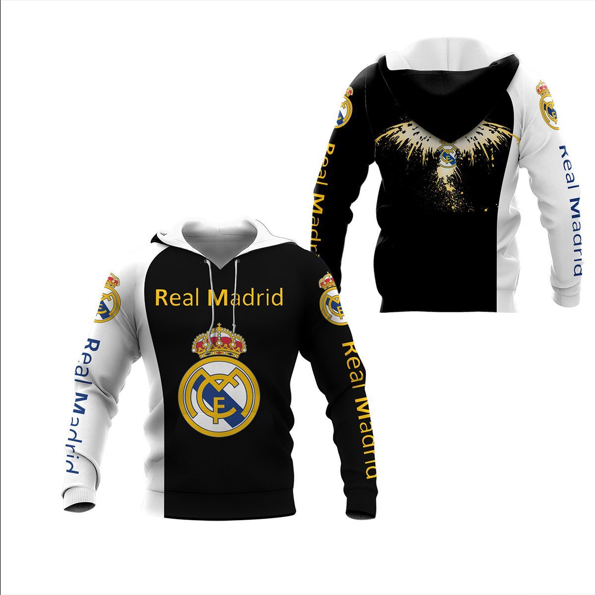 3D All Over Printed Real Madrid LPH-NH Shirts Ver 2 (Black)