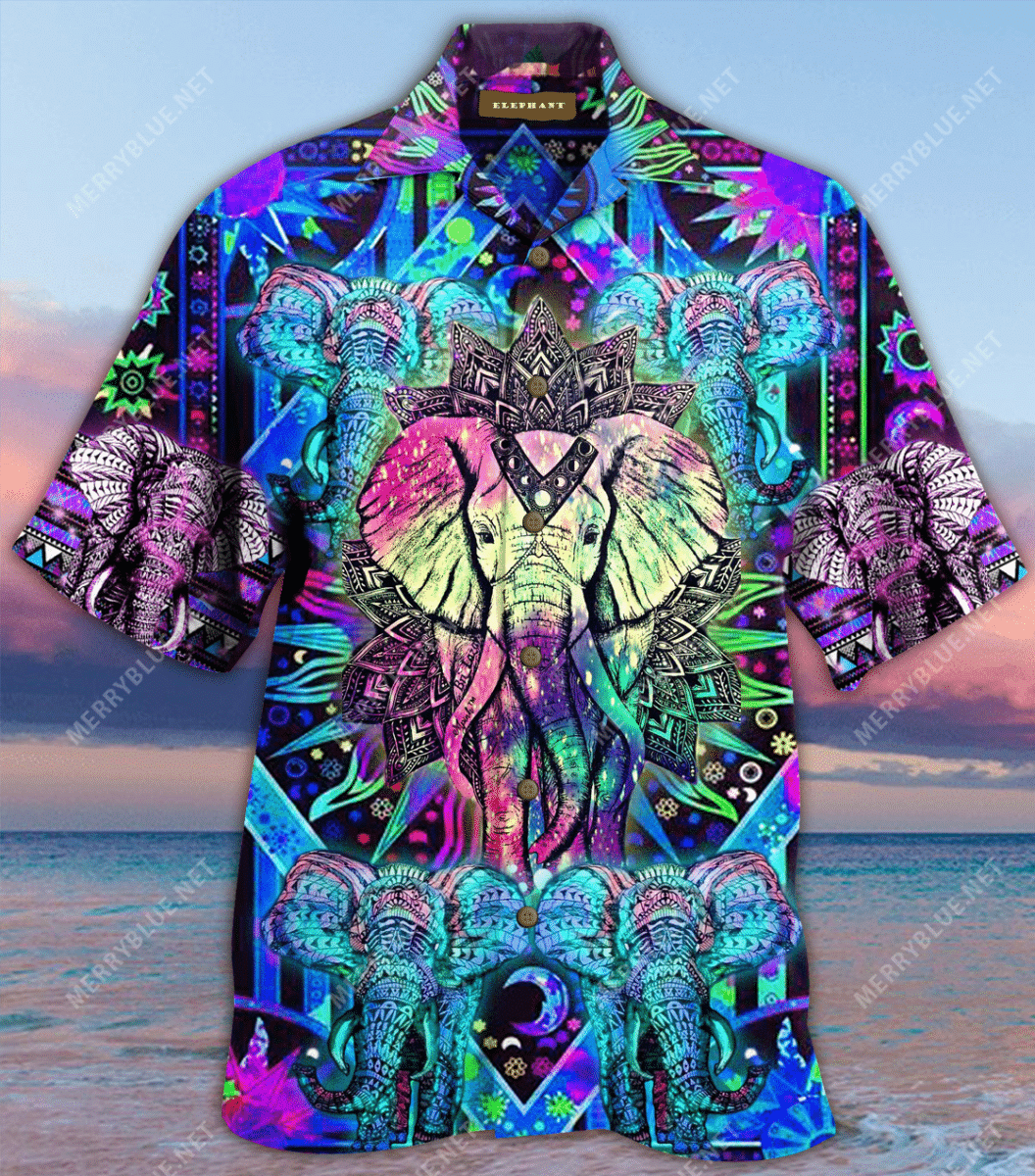 Beach Shirt Shop From 1000 Unique Amazing Mandala Elephant Unisex Hawaiian Shirt