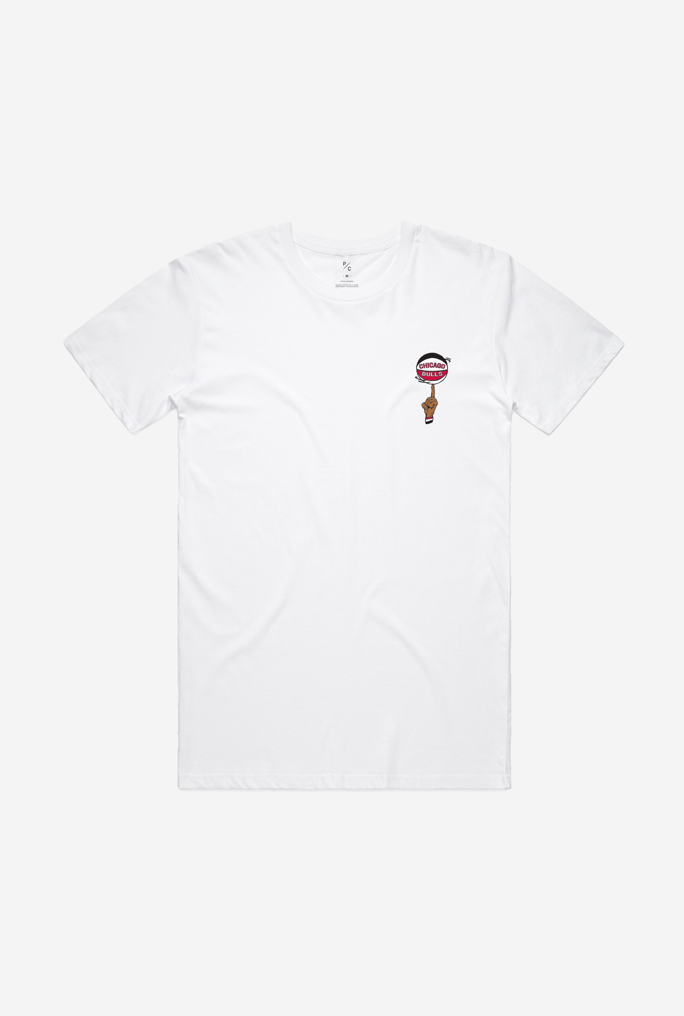 Chicago Bulls Spinning Ball Logo T-Shirt – White