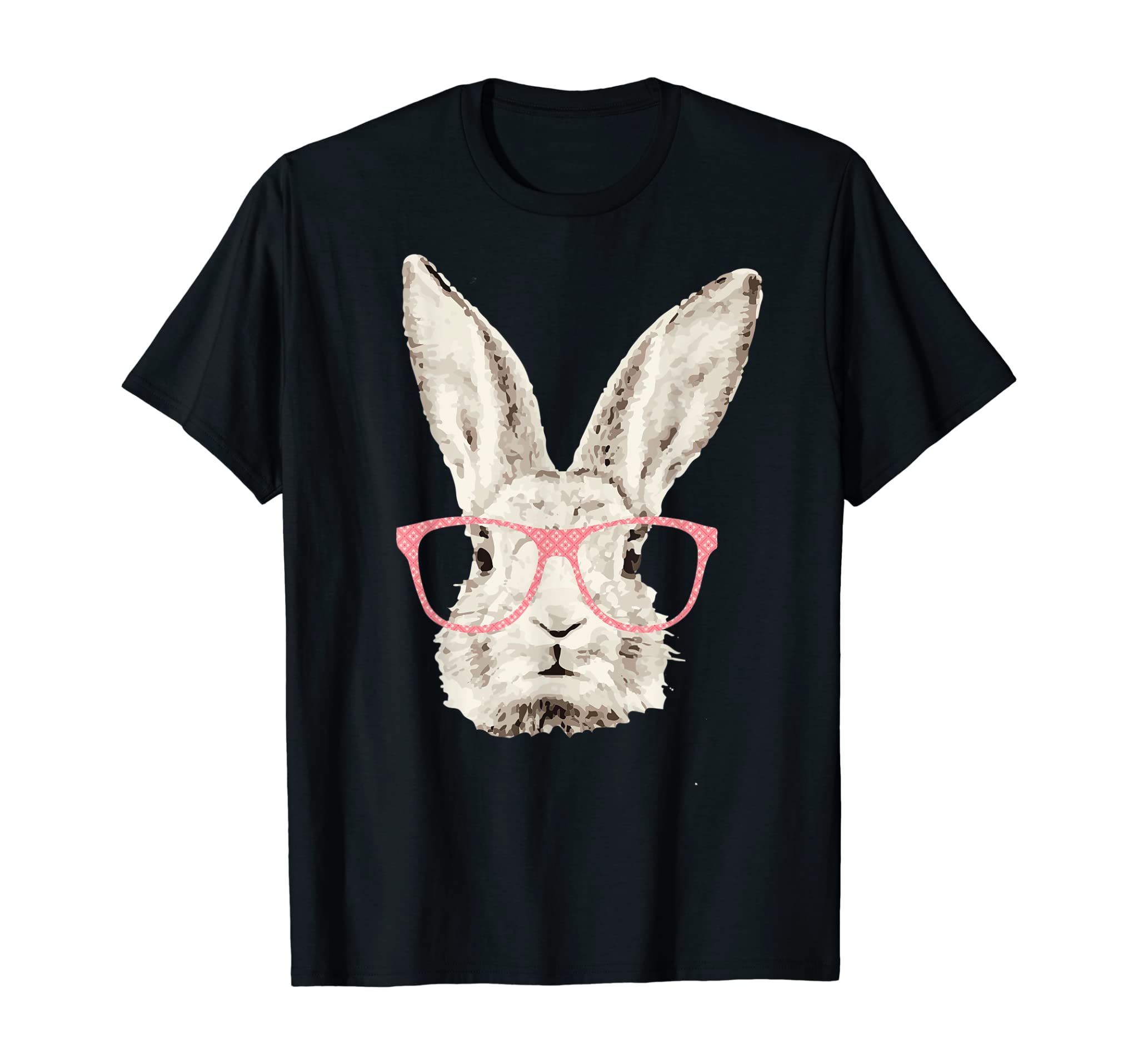 Cute Bunny Rabbit Pink Glasses Funny Hipster Easter Tshirt