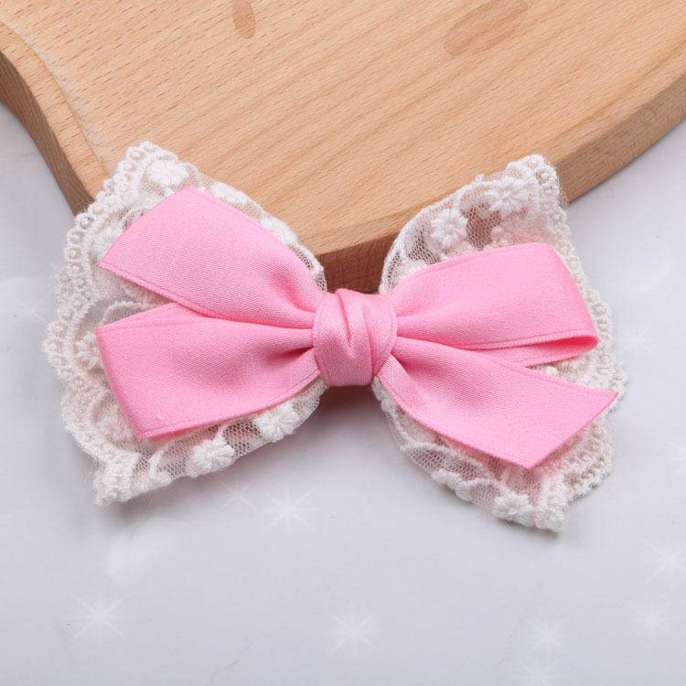 2022 latest girl hair ornament Korean hair clip bow lace princess hair clip western style little girl headwear alx