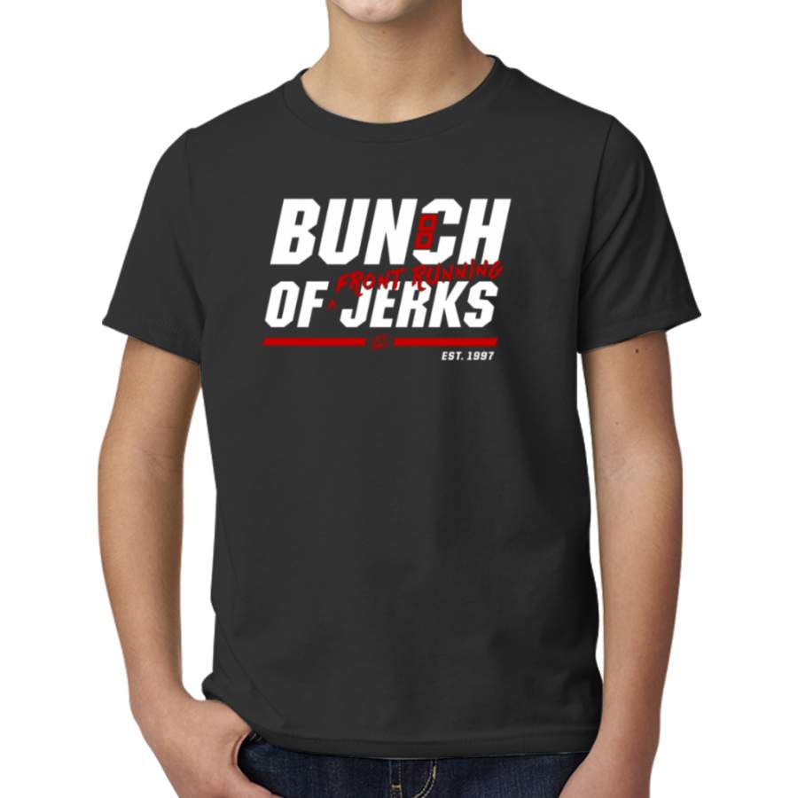 Carolina Hurricanes Bunch Of Jerks Front Running T-shirt Young T-Shirts