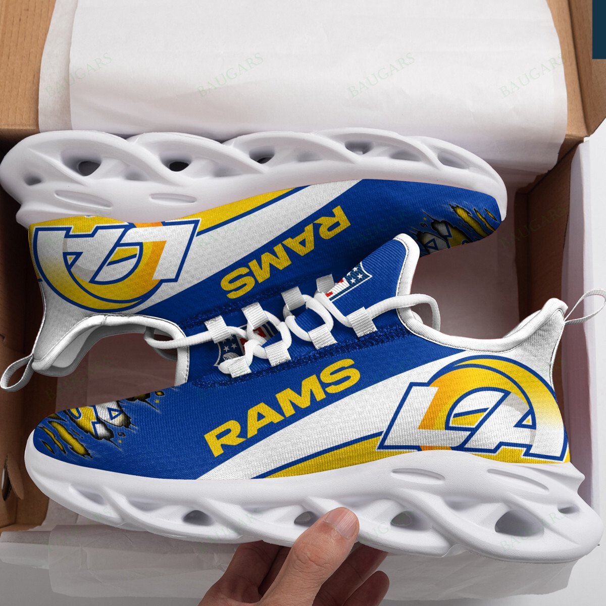 Los Angeles Rams Yezy Running Sneakers Art 153