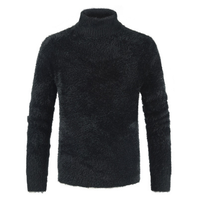 2021 New Men’s Autumn Winter Soft Fur Turtleneck Sweaters Male Long sleeve Solid Color Slim Fit Warm Knitted Sweater Tops M-3XL alx