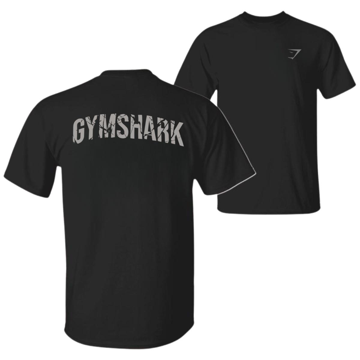 GYMSHARK T-Shirt, Fitness Workout Tee, Gym Training Shirt for Men, Muscle Fit Sportswear, Activewear Logo Top Tops, Menswear