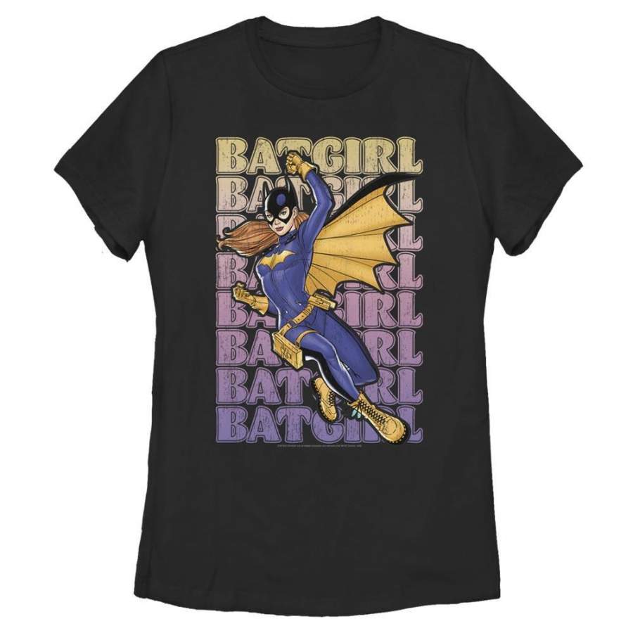 Batgirl Spellout – DC Comics: Batman Black T-Shirt, Women’s