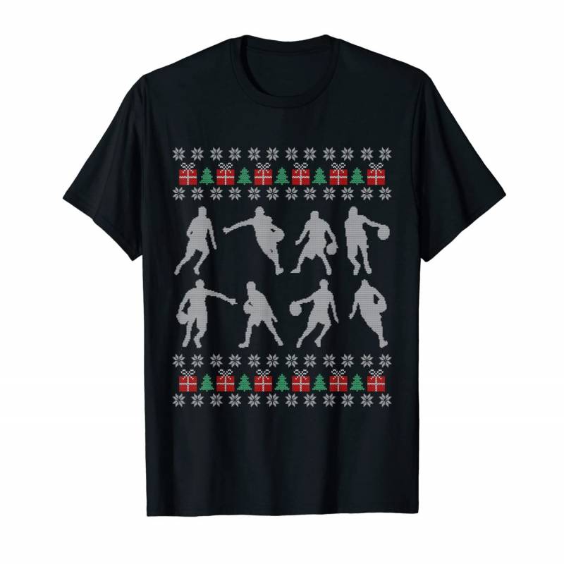 Basketball Ugly Christmas Sweater Gift For Basketball Player T-shirt