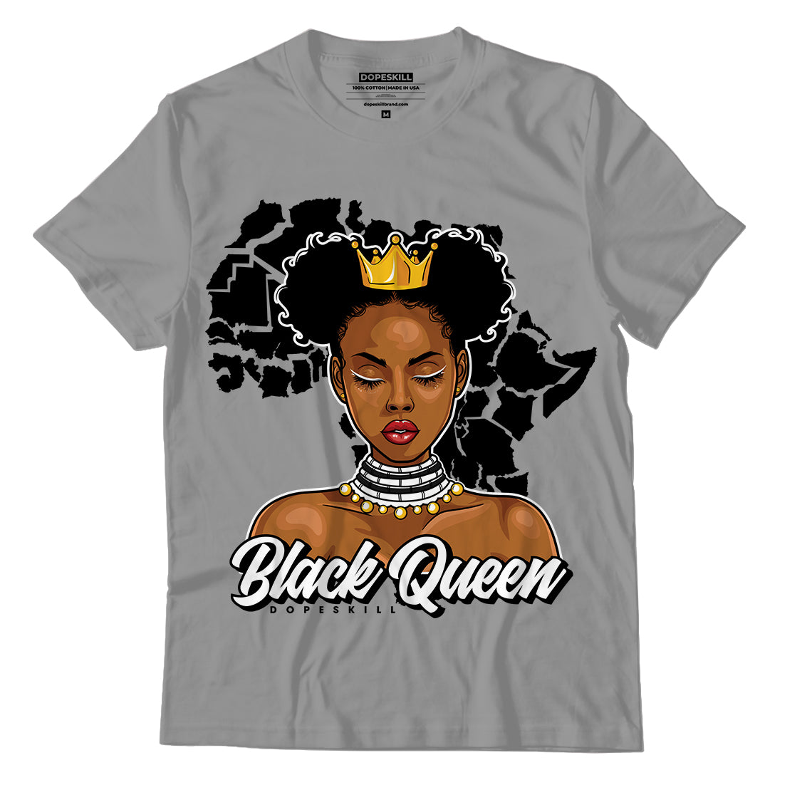 JD 12 Playoffs Dopeskill Metallic Silver T-Shirt Black Queen Graphic