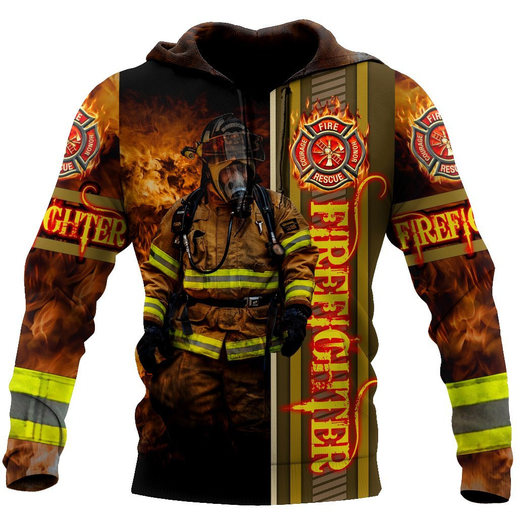 Brave Firefighter-Fireman 3D All Over Printed Shirts For Men And Women Ta0820201