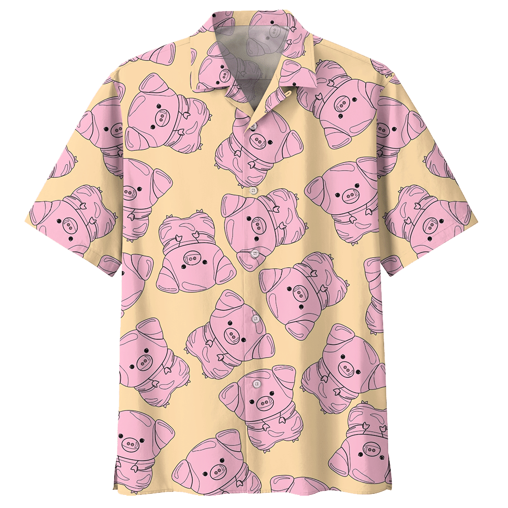 Pig Yellow Nice Design Unisex Hawaii Shirt For Men And Women Ha82557