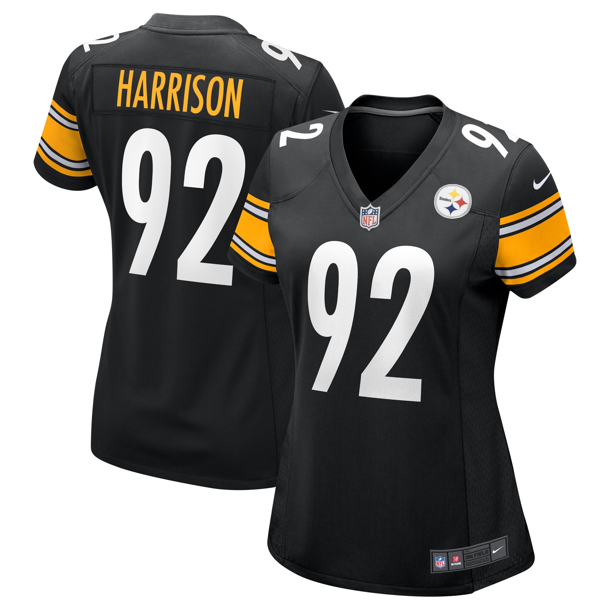 James Harrison Pittsburgh Steelers Women's Retired Game Jersey – Black