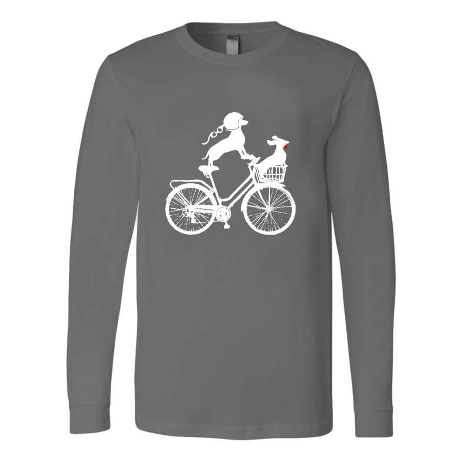 Doxie Vintage Dachshund Art Bicycle Cyclist Dog Lover Gifts Animal Long Sleeve T-Shirt