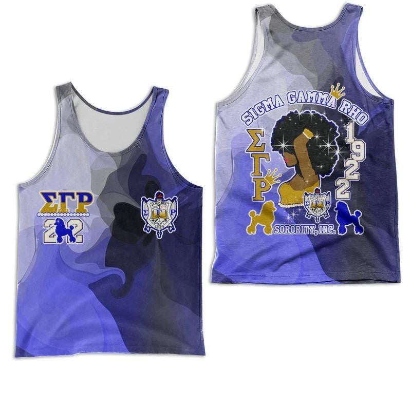 Sorority Tank Top – Sigma Gamma Rho Mix Marble Beautiful Girl Racerback Tank