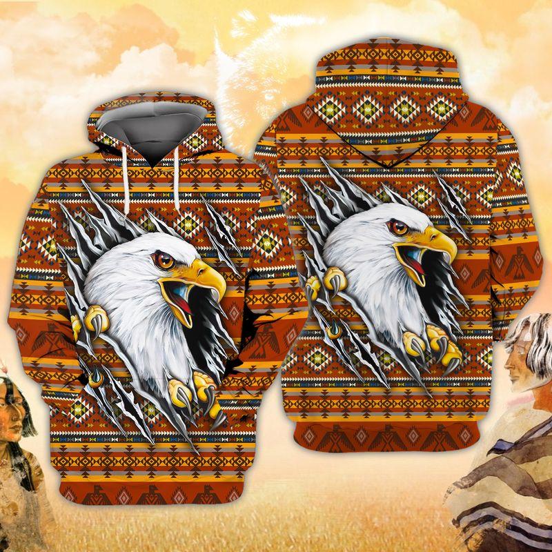 Eagle Native American Indigenous 3D Hoodie All Over Printed